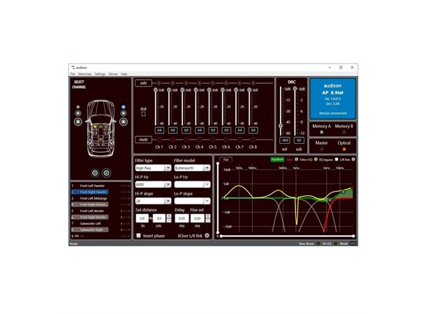 Audison Prima AP 8.9bit DSP m/forsterker, 8x65W 