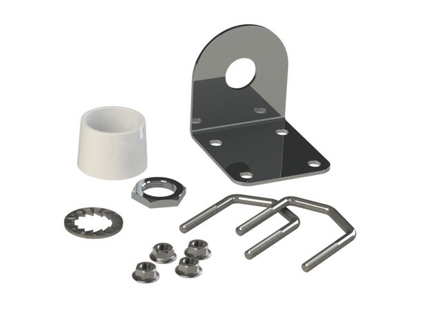 Mast-/rekkverksfeste for antenne Ø 16,5mm, rustfritt stål 