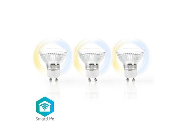 Nedis SmartLife LED-lyspære, 3pk Kaldhvit & Varmhvit, GU10, WIFI