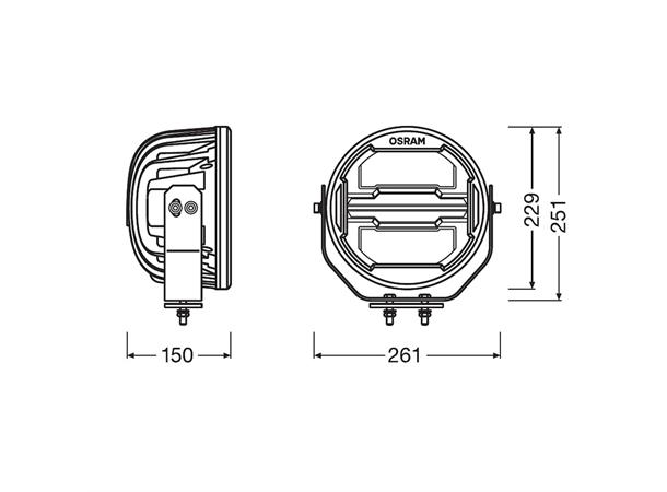 Osram MX260 LED fjernlys Kombo, 700m, 3500 lumen 