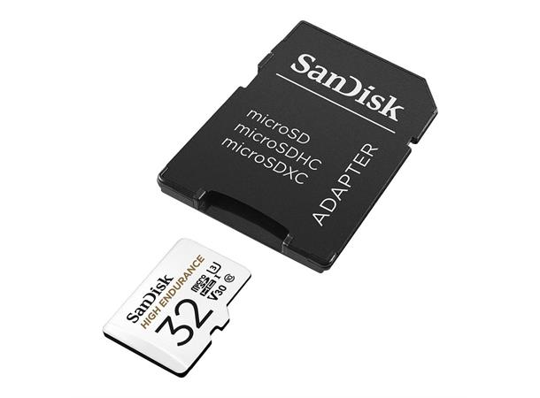 Sandisk High Endurance microSDHC 32GB Class10, høy ytelse, egnet for dashcam 