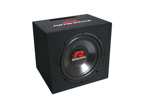 Renegade RBK-1100XL basspakke 12" sub i kasse, forsterker, kabelsett