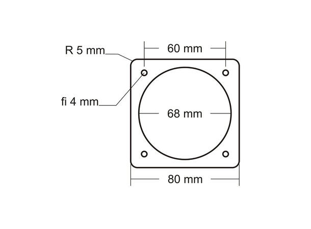 Høyttalerterminal - enkel Enkel rund 
