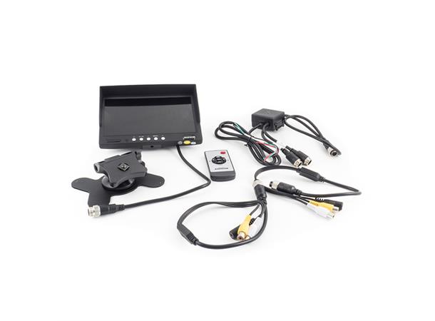 Ampire universal 7" skjerm 2xRCA inngang. 12V-24V 
