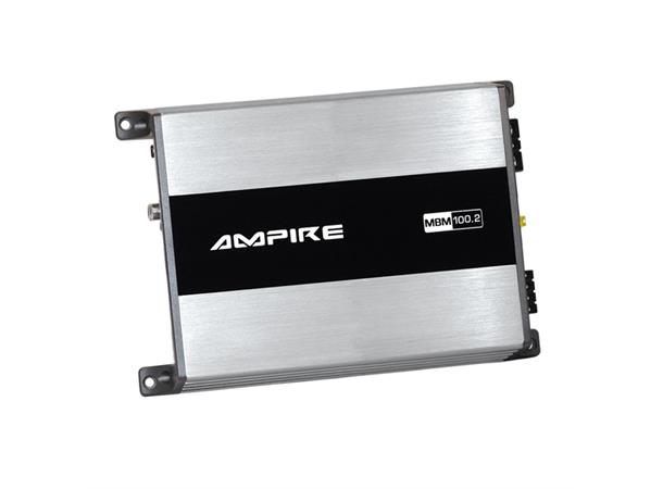 Ampire MBM100.2-2G 12V 2-kanals forst. 2x100W RMS. Klasse D. 2 Ohm, 12V