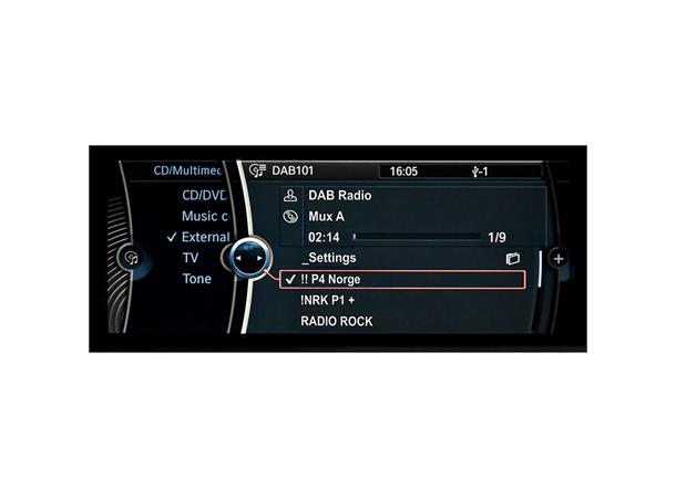 Kufatec Fistune 40150-1 DAB+ adapter Tilpasset BMW F m/NBT/NBT Touch