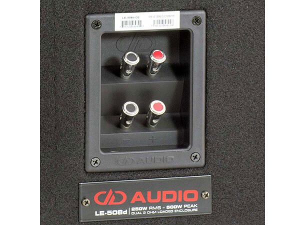 DD Audio LE-M508d-D2 basskasse 8" i kasse, 250-500W RMS, 2x2 Ohm