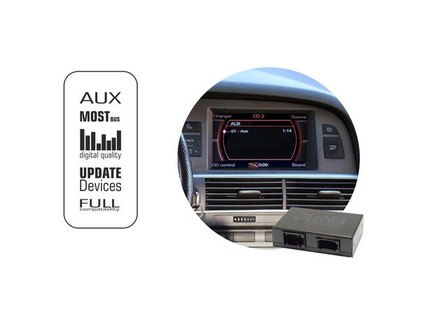 ConnectED AUX adapter Audi m/MMI2G/3G 