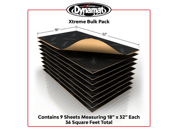 Dynamat Extreme Bulk Pack Dempematter i gummibutyl - 3,34m2 