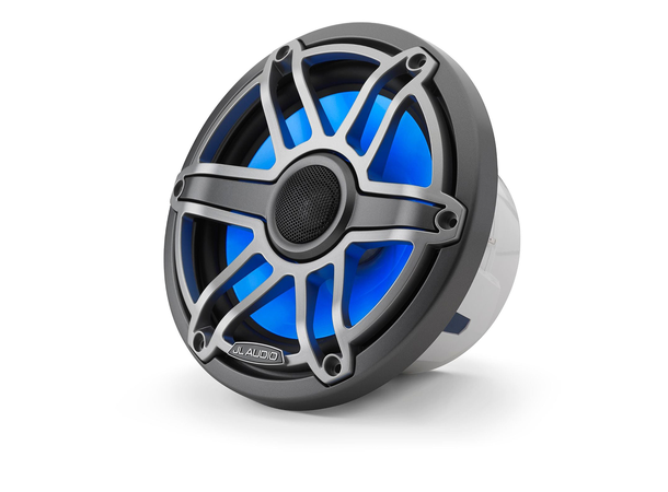 JL Audio M6-770X-S-GmTi-i høyttaler LED 7,7" grå sportsgrill, LED 