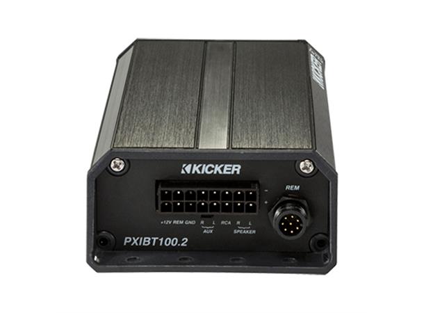 Kicker PXiBT100.2 - Bluetooth forsterker 2x50Watt, AUX, USB ladeport, PreOut