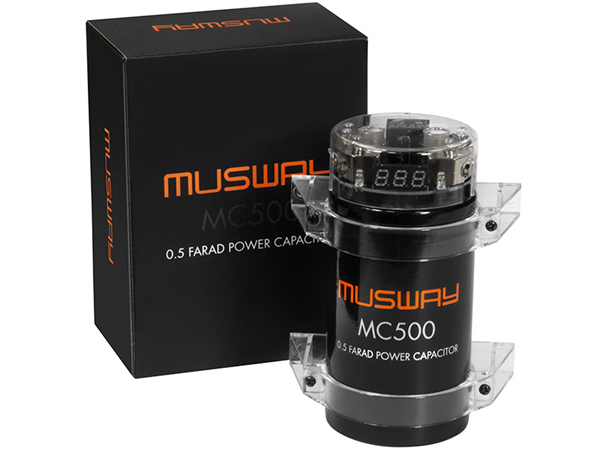 Musway MC500 0,5 Farad kondensator 0,5 Farad kondensator med splittblokk 