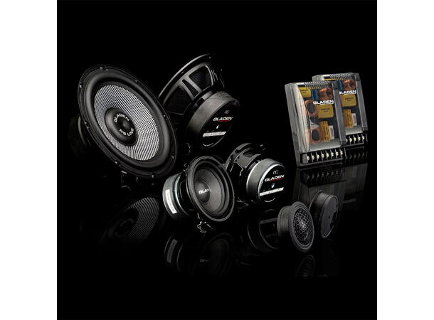 Gladen RS-165.3 G2 6,5" komponentsett 3-veis, 6.5", 120W RMS, RS-serien 
