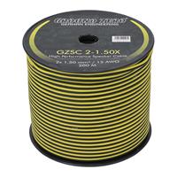Ground Zero høyttalerkabel 1,5mm2 CCA-kabel, sort/gul