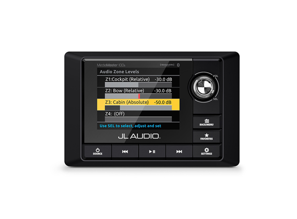 JL Audio Media Master MM105 DAB+ Mediakontroller for marine. 