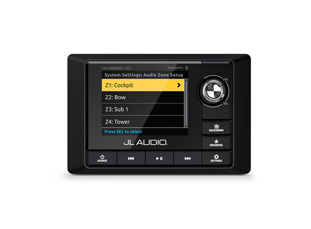 JL Audio Media Master MM105 DAB+ Mediakontroller for marine. 