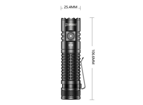 SPERAS E10 Lommelykt 1300 Lumen, 175 meter kastelengde 