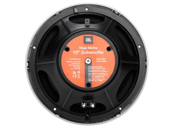 JBL STAGE 10 10" subwoofer STAGE-serie, marine, 10", 200W, 4 Ohm 