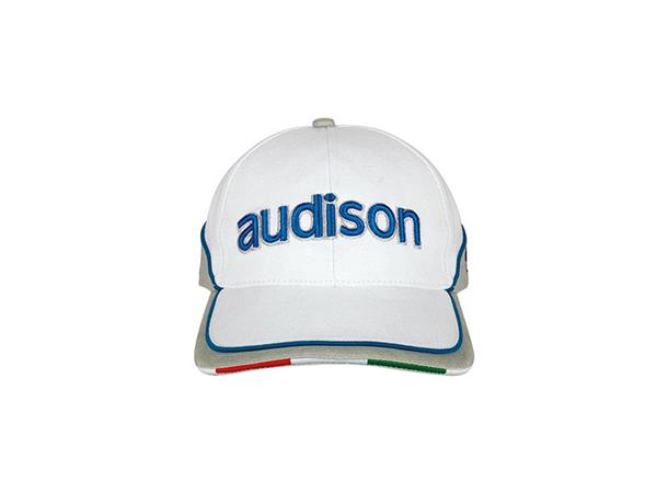 Audison Cap Hvit m/Audison-logo