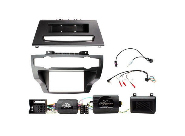 Connects2 2-DIN monteringssett komplett BMW X5/X6 (2007 - 2014) u/aktiv sys. 