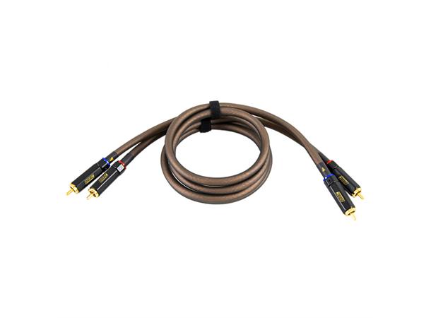 4Connect RCA signalkabel Stage 5 5 Meter, Quad-skjermet, Twisted, OFC