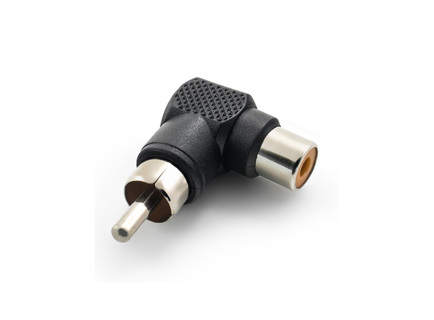 Ampire RCA vinkel, sort, 1 stk 1stk, RCA Vinkel 