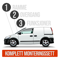Komplett mont.sett for bilradio VW Amarok 2011 - 2016 u/aktivt lydsystem