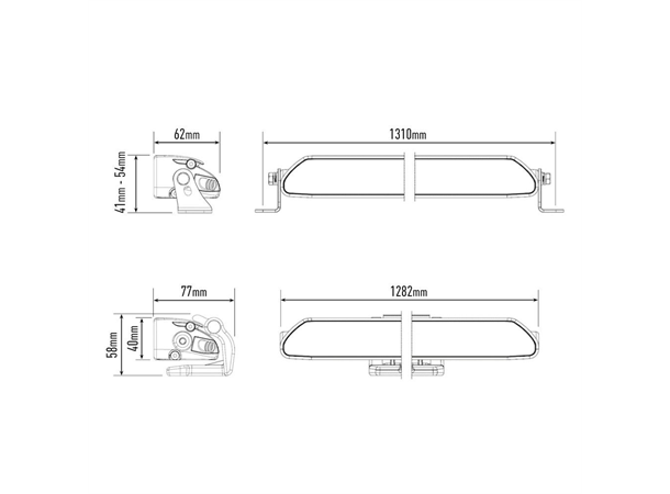 Lazer Linear 48 LED Fjernlys LED, 18.000 Lumen, Kombo, 1101 meter 