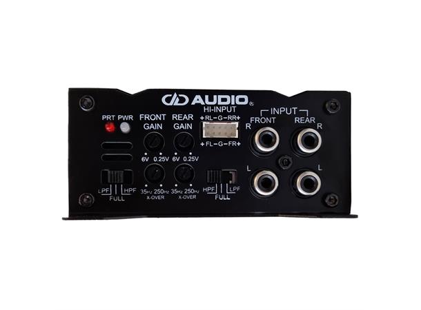 DD Audio SA300.4 4-kanals forsterker 4 x 75W RMS i 2 Ohm, Klasse D.