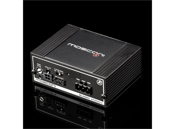 MOSCONI ATOMO 2 forsterker 24 Volt 2x110W RMS i 2 Ohm, 24 Volt 
