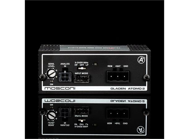 MOSCONI ATOMO 2 forsterker 24 Volt 2x110W RMS i 2 Ohm, 24 Volt 