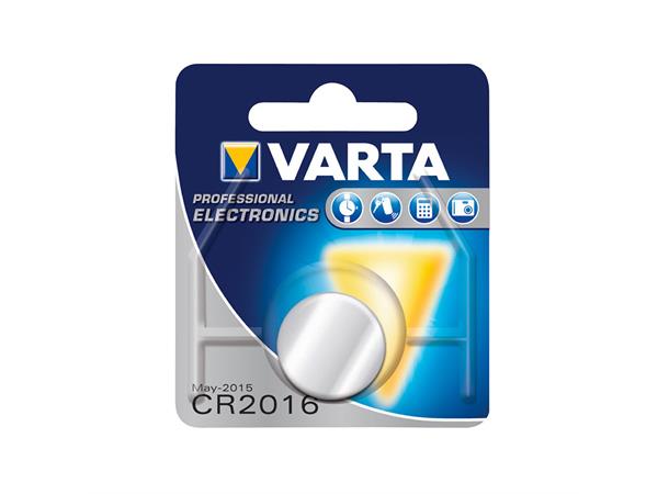 Varta CR2016 knappcellebatteri 3V Lithium