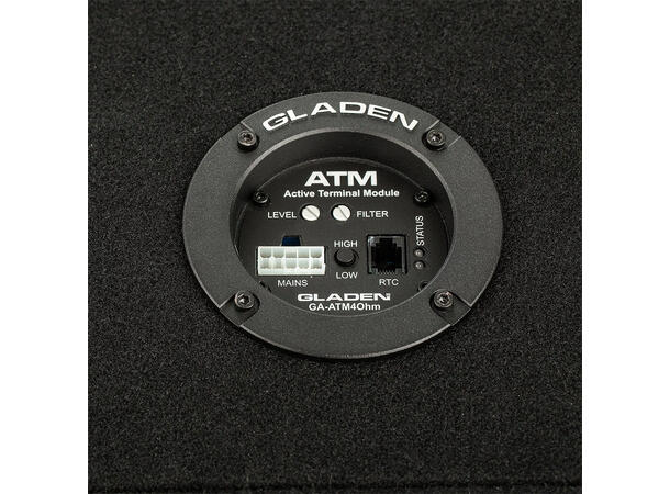 Gladen ATM 4 monoforsterker Terminalforsterker, 200W RMS i 4 Ohm 
