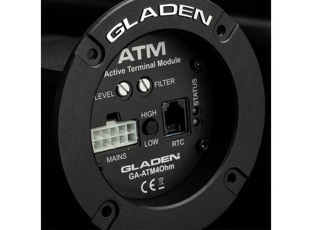 Gladen ATM 4 monoforsterker Terminalforsterker, 200W RMS i 4 Ohm 