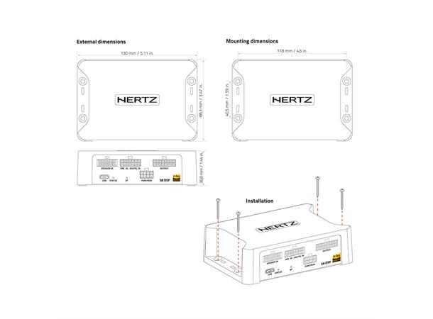 Hertz S8 DSP DSP, 8kanals, ultrakompakt, værbestandig