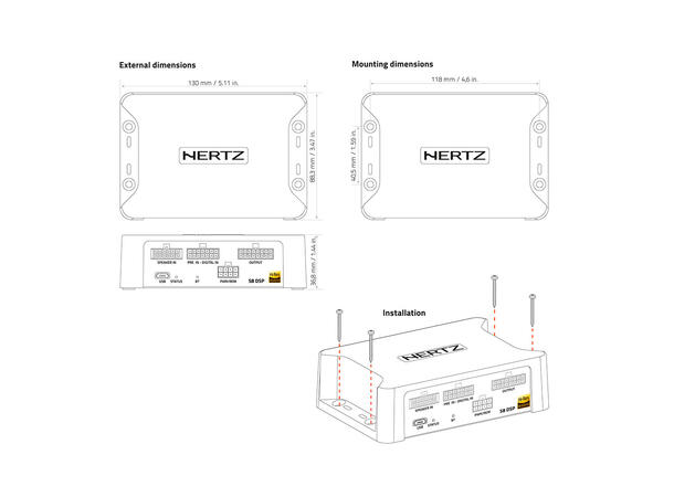Hertz S8 DSP DSP, 8kanals, ultrakompakt, værbestandig