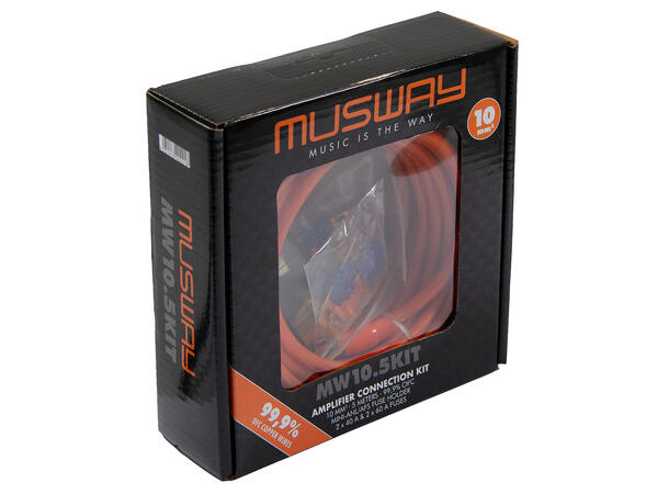 Musway MW10.5KIT strømkabelsett 10mm2 10mm², OFC