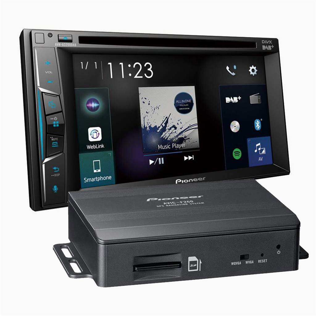 Pioneer AVHA3200DAB inkl navigasjon NAVI, CD/DVD, BT, DAB, USB, AUX