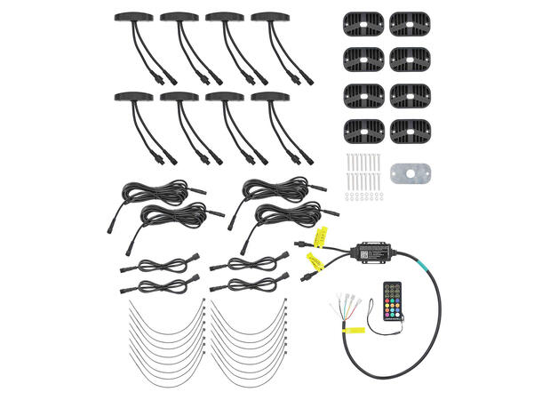 Heise HE-CHASE-K8 Rocklight LED-kit Rocklight LED-kit, RGB, 8 stk 