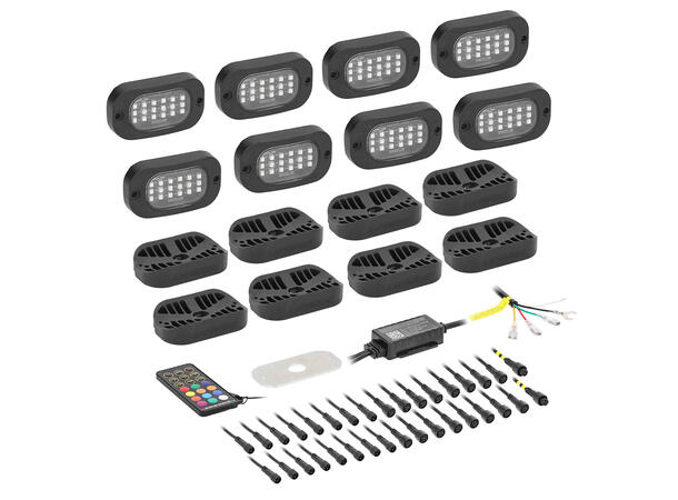 Heise HE-CHASE-K8 Rocklight LED-kit Rocklight LED-kit, RGB, 8 stk 