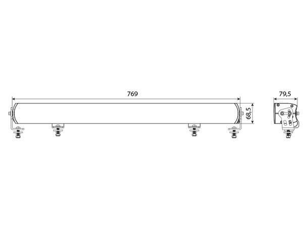 Optibeam Super Captain Dual 800 30", 30900 lumen, Posisjonslys 