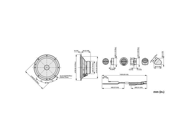 Pioneer TS-A1601C høyttalersett 6,5", 80W RMS, 350W Maks, 4 Ohm