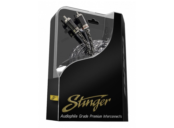 Stinger 9000 Serien 2-kanals RCA 5 Meter, Ultra OFC, Rhodium platert RCA 