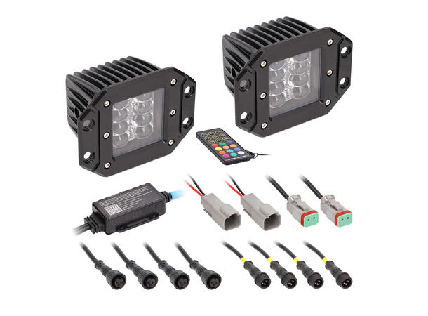 Heise HE-CHASE-FCLKT arbeidslys LED, 2860 lumen, RGB, 2stk 