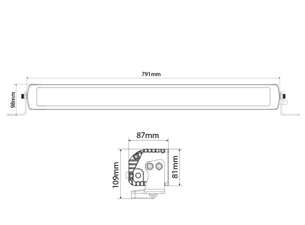 Optibeam Savage 30 30", 10065 lumen, Posisjonslys 