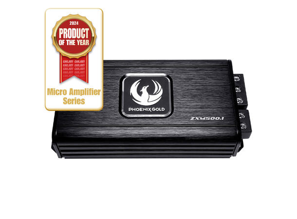 Phoenix Gold ZXM500.1 monoforsterker Mini, 500W RMS. Klasse D. 1 Ohm 