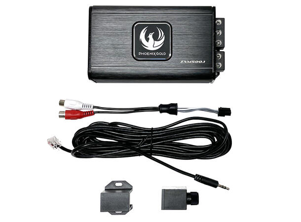 Phoenix Gold ZXM500.1 monoforsterker Mini, 500W RMS. Klasse D. 1 Ohm 
