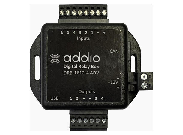 Addio Digital reléboks 12V 6 innganger, 4-utganger, Advanced, 12V 