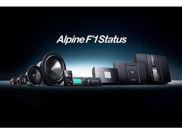 Alpine F#1 Status - High-End bilstereo 384kHz/32bit DSP, AMP, HU og høyttalere