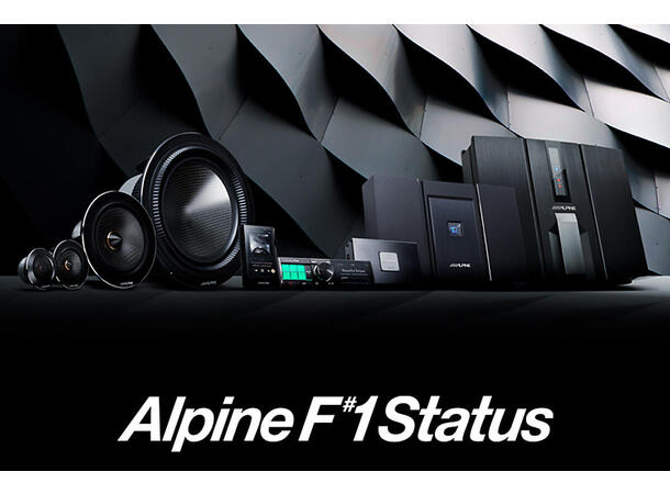 Alpine F#1 Status - High-End bilstereo 384kHz/32bit DSP, AMP, HU og høyttalere 